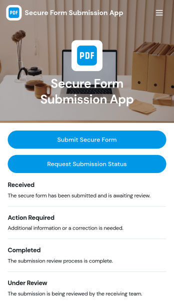 Secure Form Submission App Template