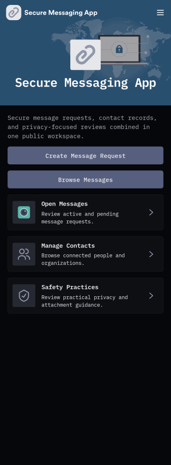 Secure Messaging App Template
