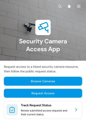 Security Camera Access App Template