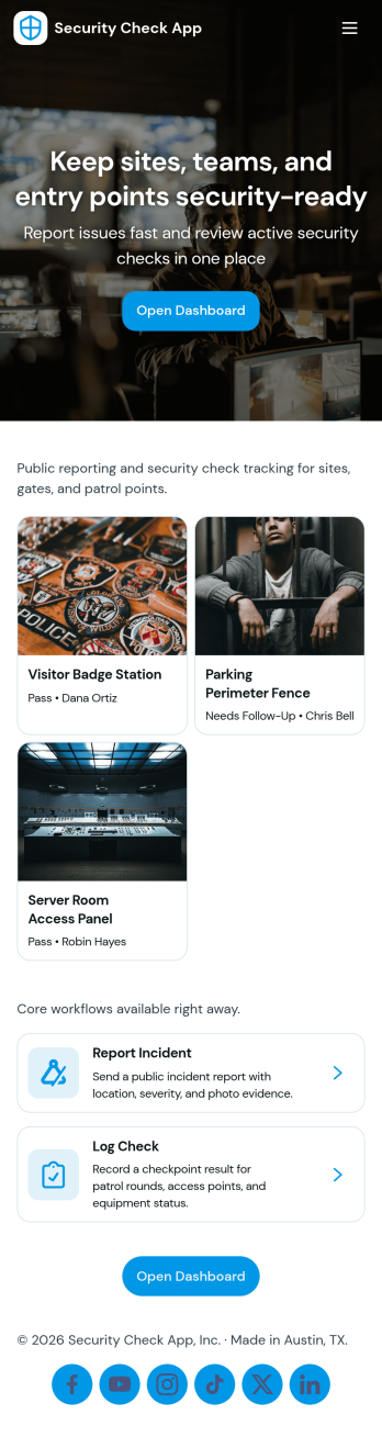 Security Check App Template