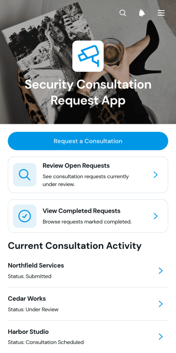Security Consultation Request App Template