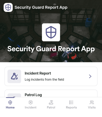 Security Guard Report App Template