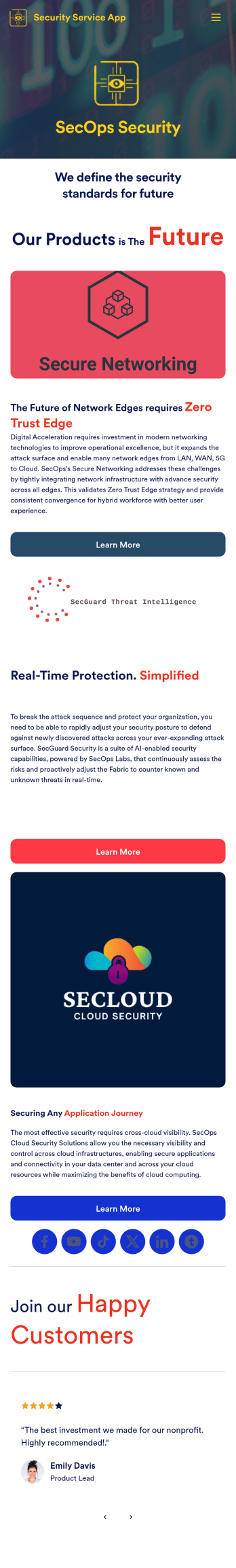 Security Service App Template