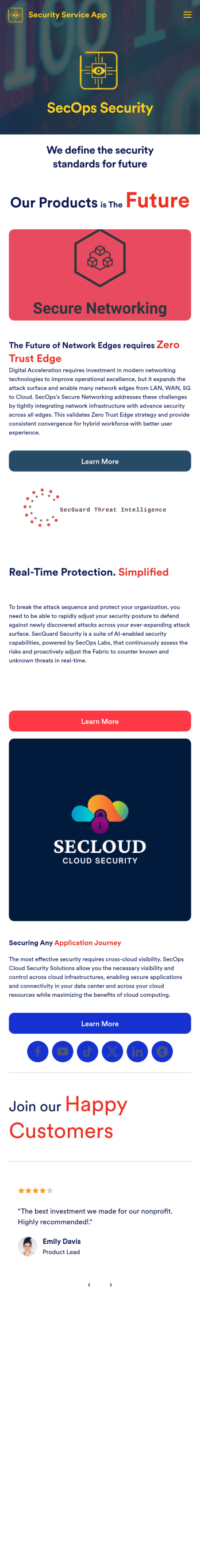 Security Service App Template