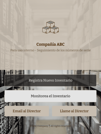 Seguimiento de números de serie App Template