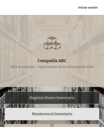 Seguimiento de números de serie App Template