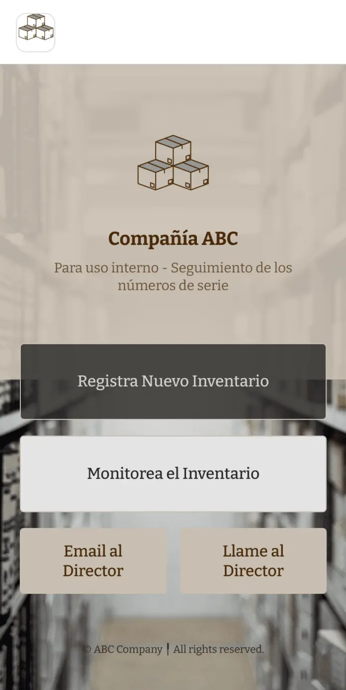 Seguimiento de números de serie App