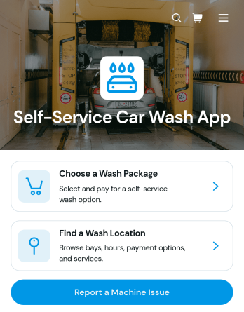 Self-Service Car Wash App Template