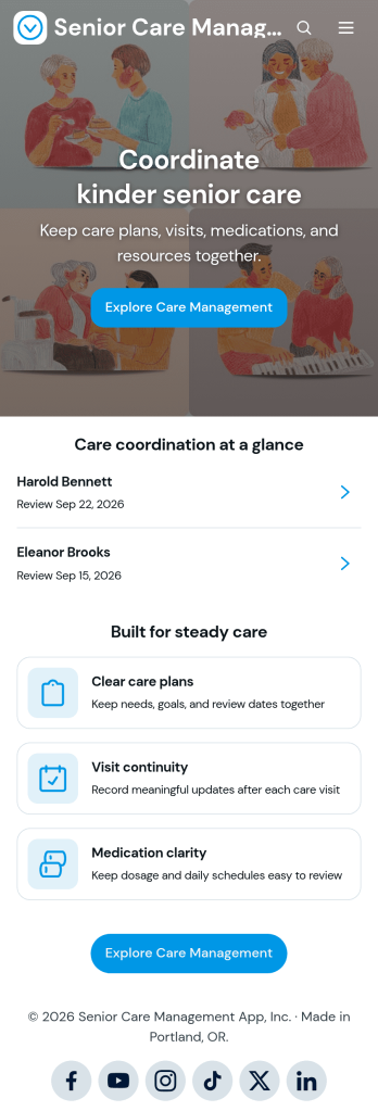 Senior Care Management App Template