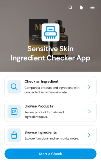 Sensitive Skin Ingredient Checker App Template