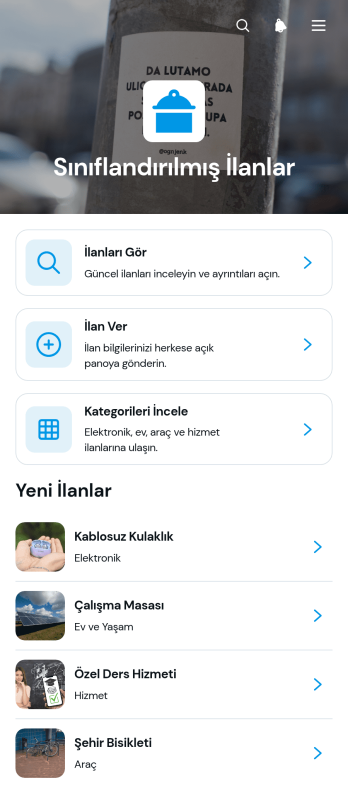 Seri İlanlar Uygulama Șablonu