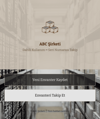 Seri Numarası Takip Uygulaması Template