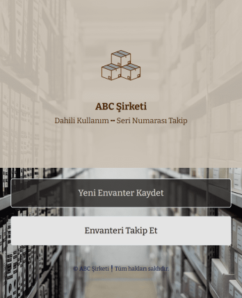 Seri Numarası Takip Uygulama Șablonu