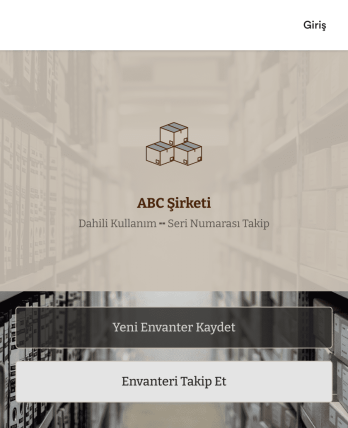 Seri Numarası Takip Uygulaması Template