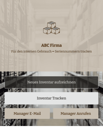 Seriennummer Tracking App