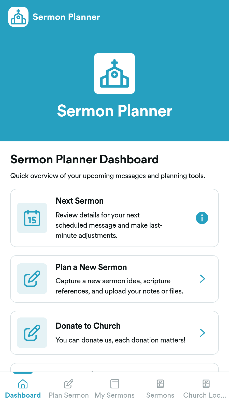 Sermon Planner App Template | Jotform