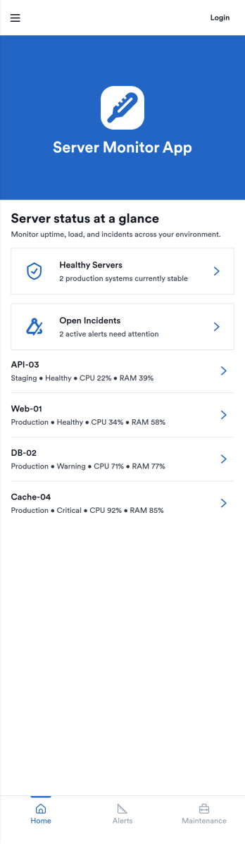 Server Monitor App Template