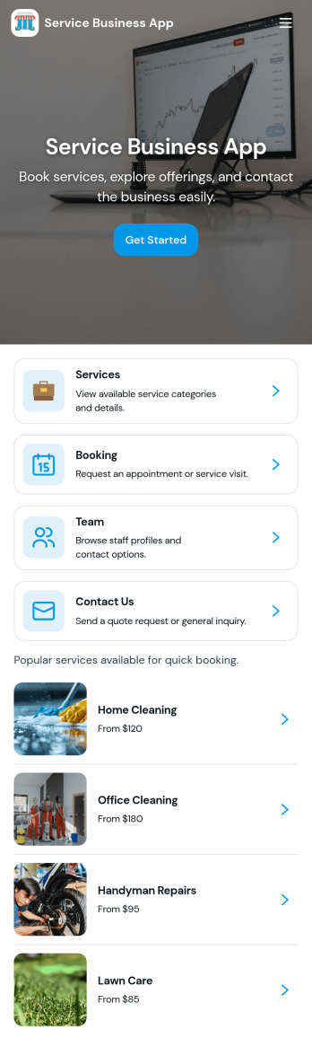 Service Business App Template