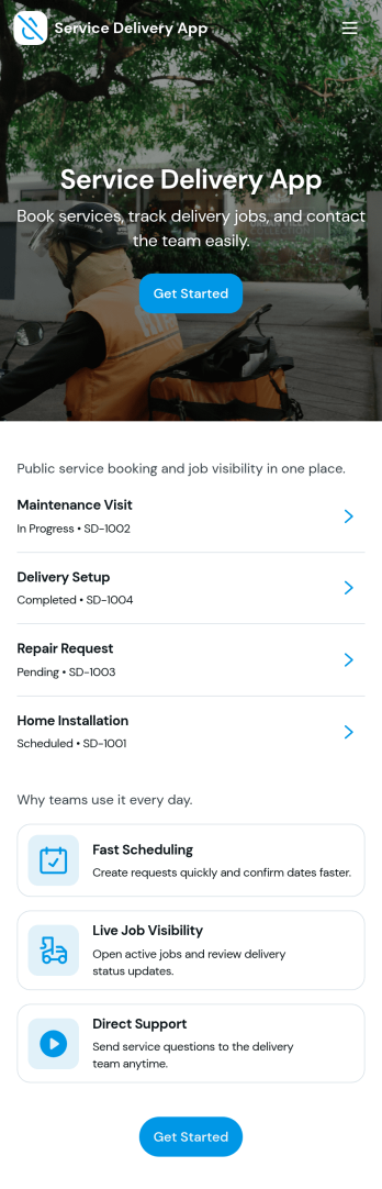 Service Delivery App Template