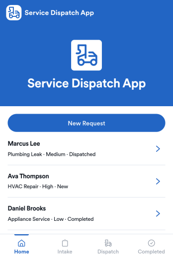 Service Dispatch App Template