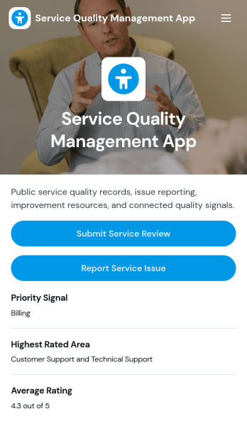 Service Quality Management App Template