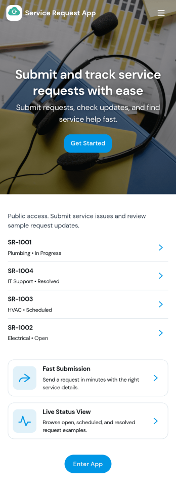 Service Request App Template