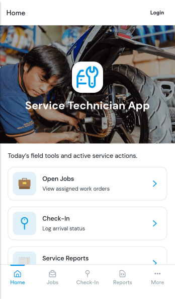 Service Technician App Template