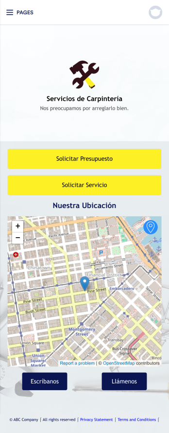 Servicios de Carpintería App Template