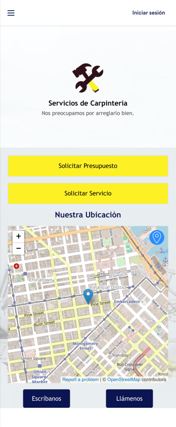 Servicios de Carpintería App Template