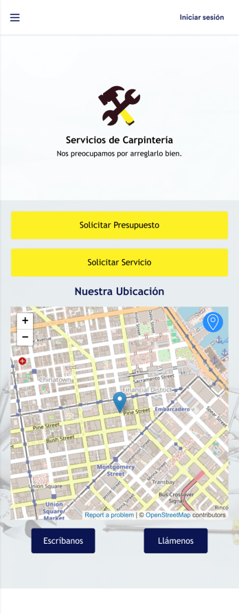 Servicios de Carpintería App Template