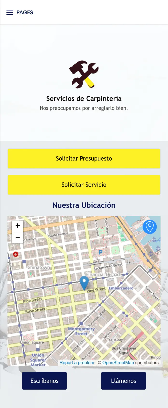 Servicios de Carpintería App