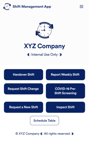 Shift Management App Template