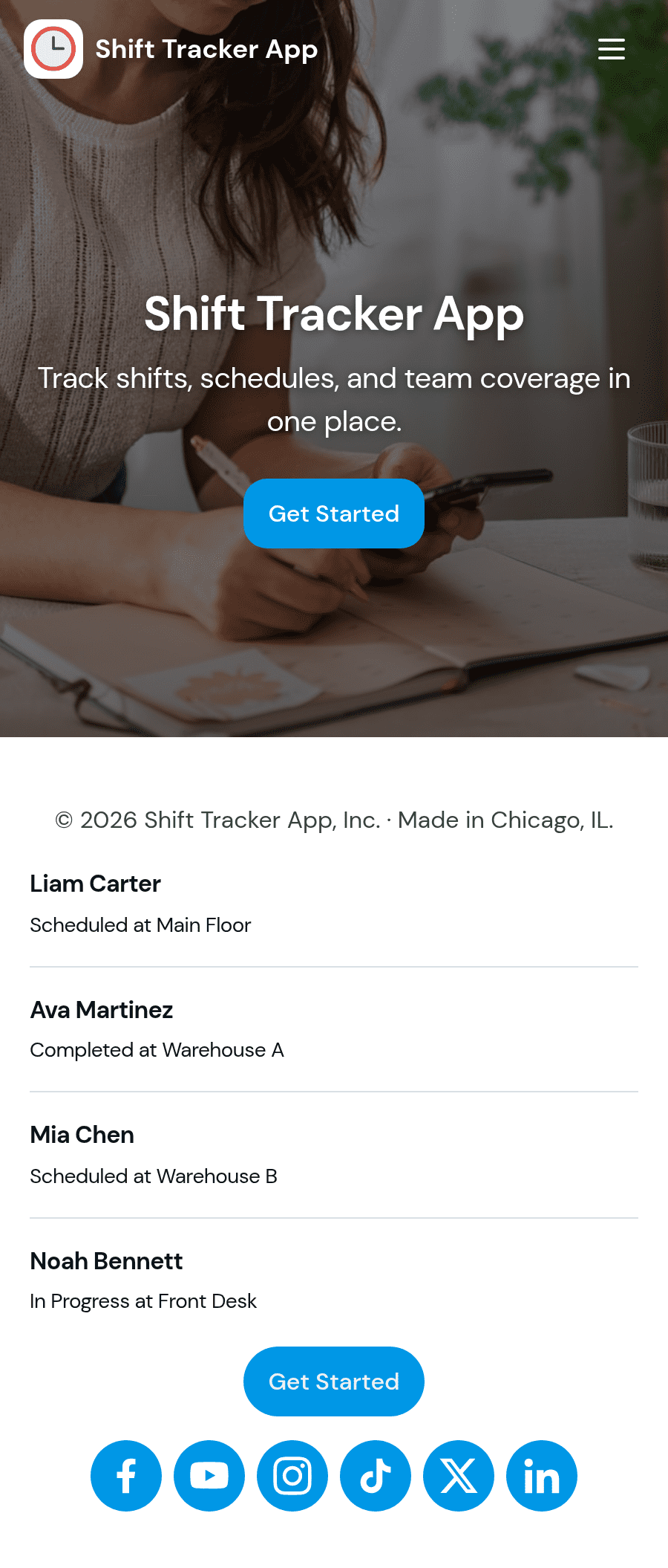 Shift Tracker App Template | Jotform