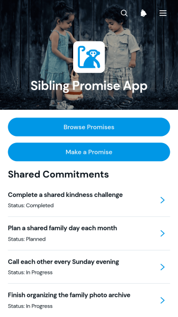Sibling Promise App Template