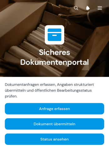 Sichere Dokumentenportal-App
