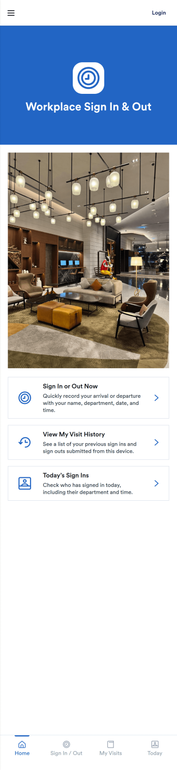 Sign In and Out App Template