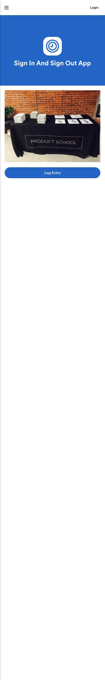Sign In and Sign Out App Template