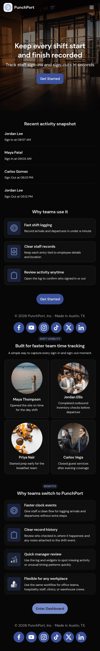 Sign In Out App Template