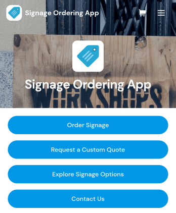 Signage Ordering App Template