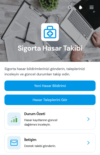 Sigorta Hasar Takip Uygulama Șablonu