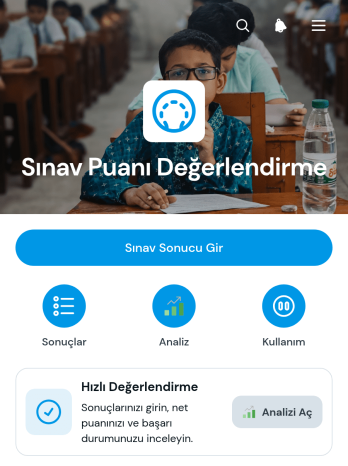Sınav Puanı Değerlendirme Uygulama Șablonu