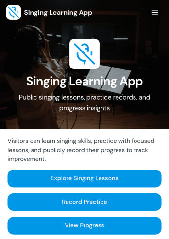 Singing Learning App Template