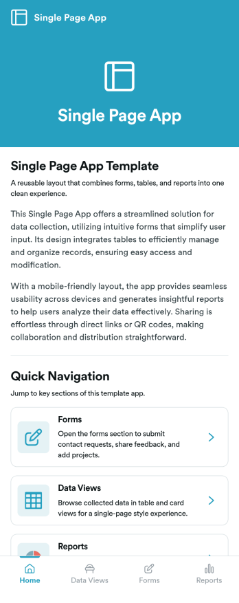 Single Page App Template