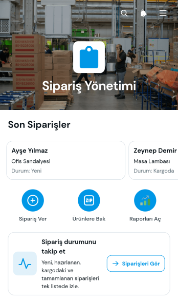 Sipariş Yönetimi Uygulama Șablonu