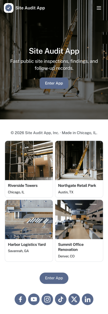 Site Audit App Template