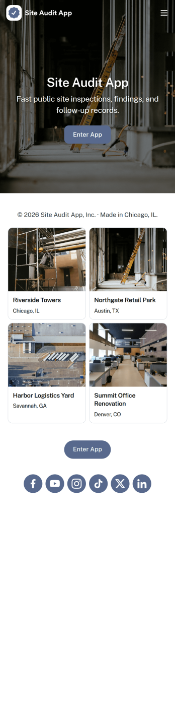 Site Audit App Template