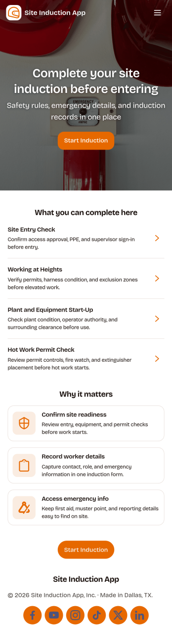 Site Induction App Template