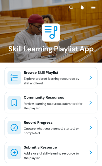Skill Learning Playlist App Template