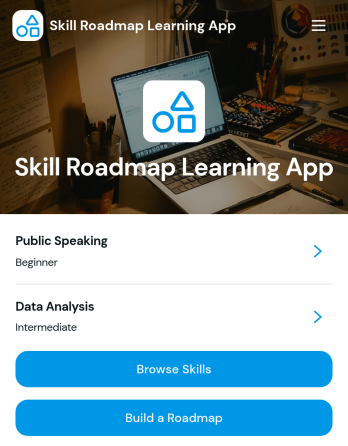 Skill Roadmap Learning App Template