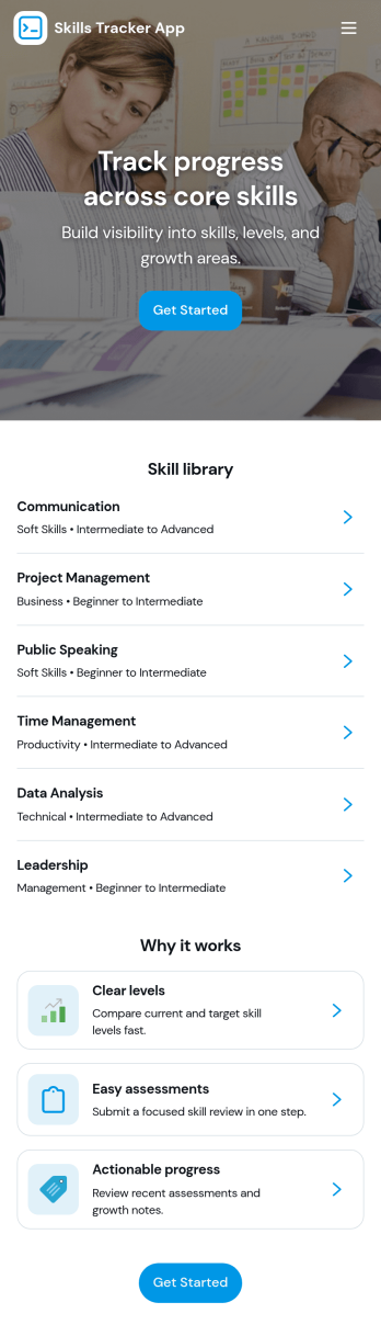 Skills Tracker App Template